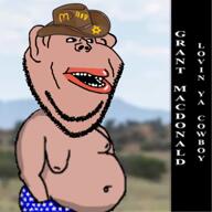 amerimutt cowboy cowboy_hat mcdonalds ram_ranch shirtless subvariant:impish_amerimutt video wild_west // 500x500, 214.8s // 11.2MB
