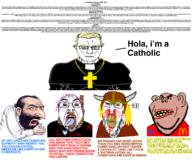 1_corinthians_(bible) 2025 4soyjaks amerimutt arm aryan atheism blood bloodshot_eyes blue_eyes cana catholic christianity closed_mouth clothes cross crying dollar_sign ear english_text flag flag:transgender_pride_flag galilee glasses god goy hair hand hat heathenry holy_spirit horned_helmet isaiah_(bible) israel january january_19 jerusalem jesus jews john_(bible) judaism latinx marriage mcdonalds mustache open_mouth paganism psalm_(bible) satanism spanish_text star_of_david stubble subvariant:feralrage subvariant:impish_amerimutt subvariant:muscular_chud teetj text tongue tranny v3 variant:bernd variant:chudjak variant:feraljak variant:impish_soyak_ears virgin_mary water wig wine yellow_hair yellow_teeth // 3110x2607 // 2.2MB