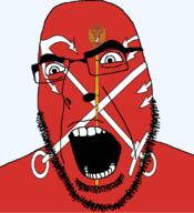 Saint_petersburg anchor animal bird eagle flag flag:saint_petersburg full_head glasses hair looking_to_the_right open_mouth russia soyjak stubble teeth text transparent transparent_background variant:cobson // 721x789 // 122.6KB