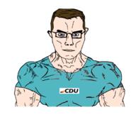 brown_hair chud germany hair political soyjak subvariant:chudjak_front subvariant:muscular_chud variant:chudjak // 739x634 // 159.4KB