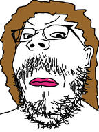 angry brown_hair clothes ear glasses grandma lipstick soyjak stubble variant:gapejak // 600x800 // 303.5KB
