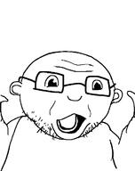arm ear glasses hand monopoly open_mouth soyjak stubble variant:unknown // 548x694 // 19.4KB