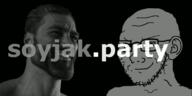 animated ear gigachad glasses nas:gigachad smile smug soyjak soyjak_party stubble variant:soyak // 1000x500 // 218.0KB