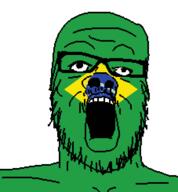 brazil country flag flag:brazil glasses mustache open_mouth soyjak stubble variant:a24_slowburn_soyjak // 454x489 // 17.7KB