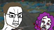 anders_breivik beard blood bloodshot_eyes brown_hair communism dead glasses purple_hair rifle socialism tranny utoya variant:chudjak variant:unknown // 1200x675 // 727.8KB