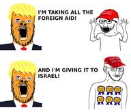 4soyjaks award clothes donald_trump fell_for_it_again_award glasses israel maga maga_hat miga necktie orange_skin soyjak stubble subvariant:soyak_(concerned) suit suit_and_tie variant:a24_slowburn_soyjak variant:soyak // 1961x1673 // 642.5KB