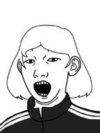 female girl hair open_mouth short_hair subvariant:female_kuz track_suit variant:kuzjak woman // 810x1080 // 12.3KB