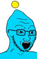 alien blue_eyes blue_skin chao_(sonic) glasses open_mouth sega sonic sonic_adventure_2 sonic_the_hedgehog soyjak stubble variant:soyak video_game // 643x1026 // 33.0KB