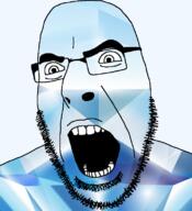 angry blue_skin gem glasses open_mouth soyjak stubble variant:cobson // 721x789 // 279.8KB