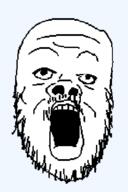 animated baby deformed mustache open_mouth smile soyjak stubble subvariant:jacobson talking variant:a24_slowburn_soyjak // 296x444 // 21.2KB