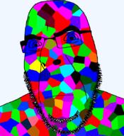 closed_mouth colorful glasses looking_at_you neutral soyjak stubble variant:cobson // 775x849 // 110.7KB
