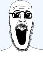 glasses oh_my_god_she_is_so_attractive open_mouth soyjak stubble template variant:beastjak // 878x1200 // 27.3KB