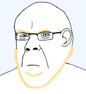 aryan blond blue_eyes closed_mouth frown glasses remastered soyjak stubble subvariant:narge transparent_background variant:cobson // 760x828 // 40.3KB