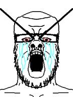 angry bald big_eyebrows bloodshot_eyes crying glasses mustache open_mouth pink_eyes selfish_little_fuck soyjak stubble symmetrical symmetry tear template variant:a24_slowburn_soyjak // 392x520 // 4.6KB