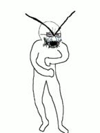angry animated bloodshot_eyes crying dance full_body glasses large_eyebrows open_mouth stubble variant:cryboy_soyjak // 579x767 // 376.7KB