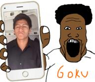 carlos_alberto_santillana_sipan clothes dross drossrotzank goku hand jimix_cruz jimmy_cruz lolcow mouth necrotemante open phone sipan soyjak // 2160x1884 // 1.5MB
