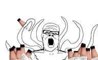 glasses holding_object monster open_mouth soy soyjak soylent tentacle variant:a24_slowburn_soyjak // 1409x871 // 344.1KB
