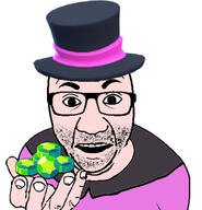 brawl_stars clothes gem glasses hand hat holding_object mortis_(brawlstars) perro_hold soyjak stubble top_hat variant:el_perro_rabioso // 1125x1165 // 200.1KB