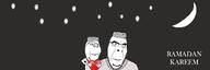 2soyjaks banner crescent glasses holding_heart holding_object holiday islam islamic moon ramadan smile soyjak star stubble subvariant:wholesome_soyjak text variant:cobson variant:gapejak // 1500x500 // 42.2KB
