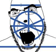 Aromanians flag glasses open_mouth stubble variant:cobson // 646x600 // 152.4KB