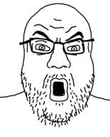 angry fat glasses heelvsbabyface open_mouth soyjak stubble template variant:heelvsjak // 644x800 // 14.4KB