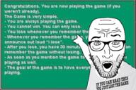 arm clothes glasses hand open_mouth pointing soyjak stubble text tshirt variant:solo_pointing_soyjak // 530x353 // 274.2KB