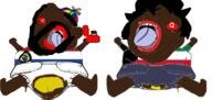 2soyjaks artist:bulgarian baby beard black_skin bloodshot_eyes brazil clothes coal diaper ear full_body hat joels_alterego kuwait netherlands open_mouth poop propeller_hat queen_of_hearts red_lips ring ryekrispie soyjak subvariant:kranos subvariant:pissbaby thick_eyebrows unibrow variant:impish_soyak_ears variant:meximutt // 1233x585 // 411.4KB