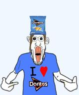 doritos ear flavorjak hair heart i_heart meta:tagme soyjak stubble text variant:markiplier_soyjak variant:shirtjak // 1170x1413 // 472.4KB
