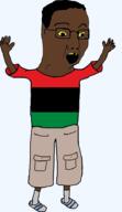 africa african_american black_skin excited full_body meta:tagme open_mouth pan_african soyjak variant:chudjak // 523x904 // 58.9KB