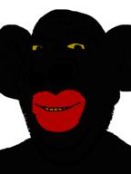 big_ears big_lips big_nose black_skin ear glasses nigger soyjak stubble subvariant:wholesome_soyjak variant:gapejak yellow_schlera // 600x800 // 18.1KB