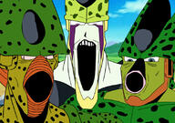 3soyjaks anime blue_eyes cell_(dragon_ball) dragon_ball dragon_ball_z open_mouth purple_eyes soy_parody soyjak soyjak_trio stretched_mouth variant:gapejak variant:markiplier_soyjak variant:tony_soprano_soyjak // 828x581 // 168.7KB