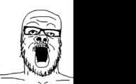animated glasses glitch mustache open_mouth soyjak stubble variant:a24_slowburn_soyjak // 841x520 // 336.2KB