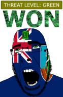 ahegao arm country cross emerald flag flag:montserrat gem glasses green green_eyes hair hand harp looking_up montserrat open_mouth schlog_color_event soyjak soyjak_blog stubble teeth text threat_level_green united_kingdom variant:cobson won // 721x1115 // 184.1KB