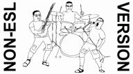 3soyjaks band closed_mouth clothes drum drum_set drumstick full_body glasses guitar hair holding_guitar holding_instrument holding_object instrument microphone music music_parody non-esl_version open_mouth playing_instrument sandals shorts song subvariant:chudjak_front text the_clash tshirt variant:chudjak video // 1280x720, 155.8s // 12.6MB