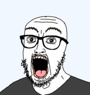 glasses oh_my_god_she_is_so_attractive open_mouth soyjak stubble variant:scientolojak variant:unknown // 560x592 // 28.6KB