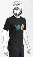 angry arm avocado clenched_teeth clothes glasses hand merchandise mustache nikocado_avocado soyjak stubble text tshirt variant:gapejak // 367x639 // 194.9KB