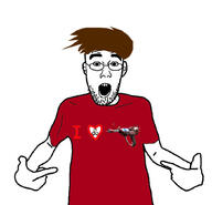 arm bobe brown_hair call_of_duty clothes ear glasses hair hand heart i_love open_mouth soyjak stubble treyarch tshirt variant:shirtjak video_game // 1050x1010 // 175.8KB