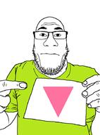 closed_mouth glasses green_shirt hand holding_object neutral pointing stubble triangle variant:nuplier // 676x913 // 31.2KB