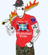 aryan bible_verse blond blue_eyes camouflage christian_cross christian_identity christianity confederate full_body identitarian israel kkk ku_klux_klan muscles protestant swastika swastikas,Tattoos sword tattoo total_nigger_death transparent_background variant:cobson white_skin yellow_hair // 1704x1948 // 1.4MB
