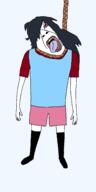 ack anime arm bloodshot_eyes clothes crying dead ear emo_hair full_body hair hanging open_mouth rope soyjak suicide tomoko tongue tranny variant:bernd watamote yellow_teeth // 1400x2800 // 64.2KB