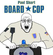 badge blart flag:united_states glasses mall_cop open_mouth paul_blart_mall_cop police police_uniform scooter soyjak stubble variant:blartjak walkie_talkie // 876x921 // 40.0KB badge blart flag:united_states glasses mall_cop open_mouth paul_blart_mall_cop police police_uniform scooter soyjak stubble variant:blartjak walkie_talkie // 876x921 // 40.0KB