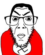 angry clothes flag flag:nazi_germany glasses hair merge nazism no_arms soyjak stubble subvariant:chudjak_front subvariant:dykeson swastika thick_eyebrows variant:chudjak variant:dylanjak // 678x831 // 144.0KB
