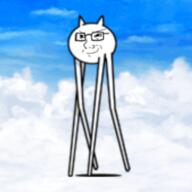 battle_cats closed_mouth cloud glasses smile smug soyjak variant:soyak video_game // 404x404 // 205.1KB