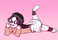 avengers beanie blue_eyes blush blushing glasses hair happy long_hair looking_at_you nintendo nintendo_switch op_is_a_retarded_lazy_faggot_for_not_tagging_his_own_shit open_mouth tranny_artstyle variant:soytan video_game // 1235x855 // 84.7KB