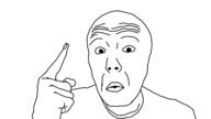 bald mouth_closed no_beard pointing soyjak wrinkles // 1280x720 // 41.3KB