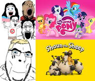 5soyjaks amerimutt arm aryan balding blue_eyes buff closed_mouth glasses hair my_little_pony nazism open_mouth pol_(4chan) schutzstaffel shaun_the_sheep smile soyjak stubble tranny variant:alicia variant:chudjak variant:cobson variant:gapejak variant:markiplier_soyjak yellow_hair // 2395x2048 // 2.0MB