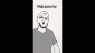 animated glasses irl music open_mouth sound soyjak stubble tiktok variant:soyak video // 1280x720, 14.3s // 6.6MB