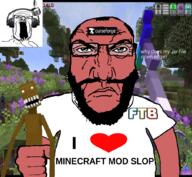clothes frown glasses headphone i_heart i_love microphone minecraft punisher_face reaction stubble subvariant:science_lover text variant:a24_slowburn_soyjak variant:markiplier_soyjak video_game // 1017x935 // 820.3KB