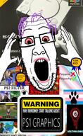 ai_generated award balding blood bloodshot_eyes furry glasses hand lipstick low_poly mouthwashing_(game) open_mouth playstation ps1_graphics purple_hair shadow_the_hedgehog stubble torso tranny transgender_flag ultrakill variant:ppp warning // 1000x1633 // 1.3MB
