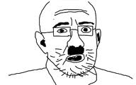 ear glasses mustache open_mouth soyjak stubble variant:unknown // 1706x1078 // 152.5KB